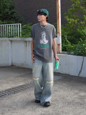 「アイテム（トップス）」を使った、中村瑞輝(みずきち)さん（メンズ・176cm）の夏コーディネート