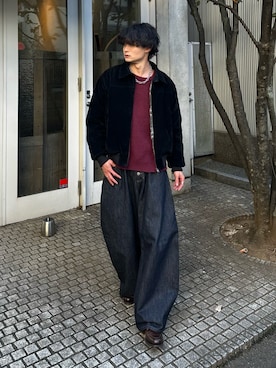 「アイテム（ベルト）」を使った、中村瑞輝(みずきち)さん（メンズ・176cm）の冬コーディネート