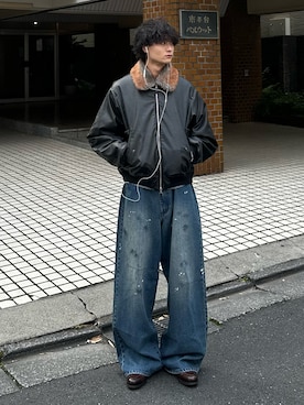 「アイテム（ブレスレット）」を使った、中村瑞輝(みずきち)さん（メンズ・176cm・20代）の冬コーディネート