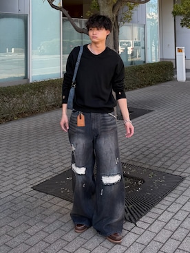 「アイテム（ネックレス）」を使った、中村瑞輝(みずきち)さん（メンズ・176cm）の春コーディネート