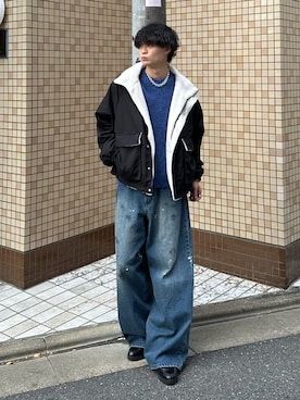 「SINSS（シンス）のアイテム（アクセサリー）」を使った、中村瑞輝(みずきち)さん（メンズ・176cm）の冬コーディネート