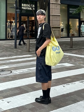 「UNIQLO（ユニクロ）のアイテム（レッグウェア）」を使った、中村瑞輝(みずきち)さん（メンズ・176cm）の夏コーディネート