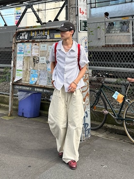 「アイテム（チャーム）」を使った、中村瑞輝(みずきち)さん（メンズ・176cm）の夏コーディネート
