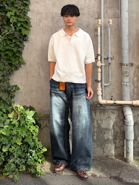「LANDNESS（ランドネス）のアイテム」を使った、中村瑞輝(みずきち)さん（メンズ・176cm）の夏コーディネート