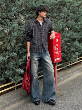 「アイテム（パンツ）」を使った、中村瑞輝(みずきち)さん（メンズ・176cm）の夏コーディネート