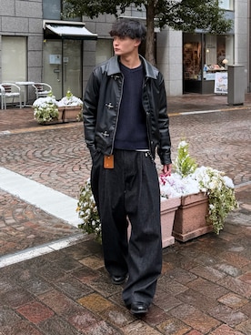 「SINSS（シンス）のアイテム」を使った、中村瑞輝(みずきち)さん（メンズ・176cm）の冬コーディネート