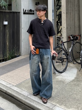 「Berwick1707(バーウィック)のアイテム」を使った、中村瑞輝(みずきち)さん(メンズ・176cm)の夏コーディネート