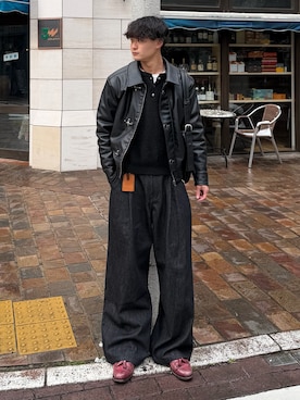 「Berwick1707（バーウィック）のアイテム」を使った、中村瑞輝(みずきち)さん（メンズ・176cm）の冬コーディネート