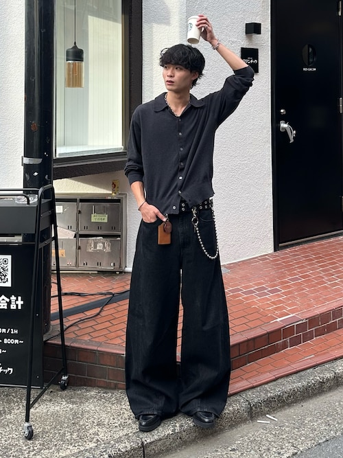 Knit polo cardigan / ニットポロカーディガン　Lサイズ Knit polo cardigan / ニットポロカーディガン（カーディガン