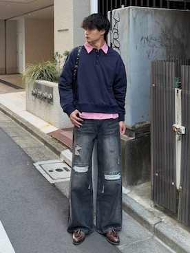 「SBG（エスビー）のアイテム」を使った、中村瑞輝(みずきち)さん（メンズ・176cm）の春コーディネート