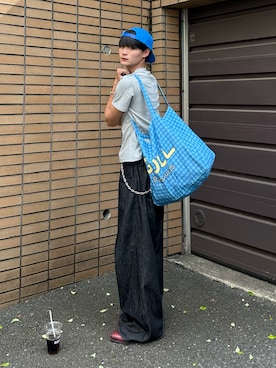 「アイテム（チャーム）」を使った、中村瑞輝(みずきち)さん（メンズ・176cm・20代）の夏コーディネート
