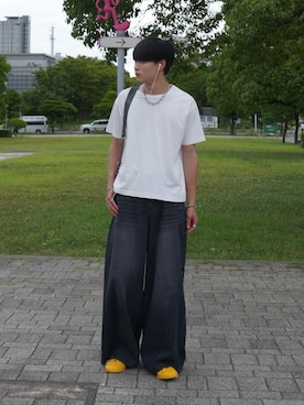 「CLEL（クレイル）のアイテム」を使った、中村瑞輝(みずきち)さん（メンズ・176cm）の夏コーディネート