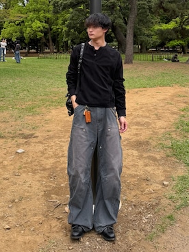 「IL BISONTE（イルビゾンテ）のアイテム」を使った、中村瑞輝(みずきち)さん（メンズ・176cm）の春コーディネート