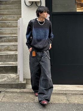 「アイテム（ウォレットチェーン）」を使った、中村瑞輝(みずきち)さん（メンズ・176cm・20代）の秋コーディネート