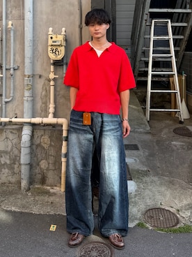 「LANDNESS（ランドネス）のアイテム」を使った、中村瑞輝(みずきち)さん（メンズ・176cm）の夏コーディネート