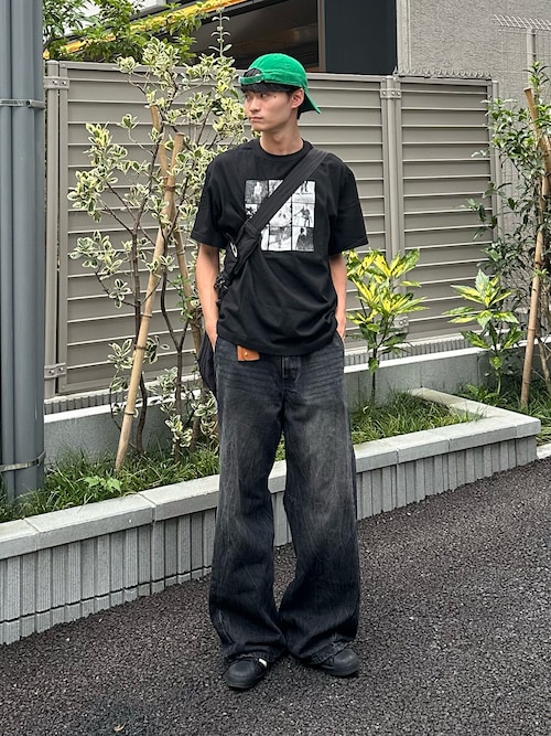 CURVED FLARE DENIM SLACKS