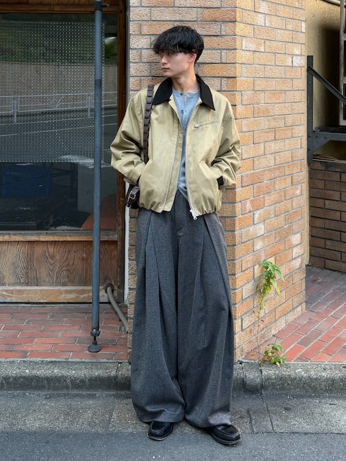「SINSS(シンス)のCrew neck knit cardigan / クルーネックニットカーディガン(カーディガン/ボレロ)」を使った、中村瑞輝(みずきち)さん(メンズ・176cm)の秋コーディネート