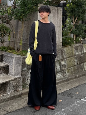 「アイテム（スウェットパンツ）」を使った、中村瑞輝(みずきち)さん（メンズ・176cm）の春コーディネート