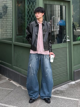 「アイテム（ウォレットチェーン）」を使った、中村瑞輝(みずきち)さん（メンズ・176cm）の秋コーディネート