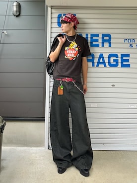 「アイテム（キーケース/キーアクセサリー）」を使った、中村瑞輝(みずきち)さん（メンズ・176cm）の夏コーディネート