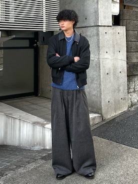 「アイテム（リング）」を使った、中村瑞輝(みずきち)さん（メンズ・176cm）の冬コーディネート
