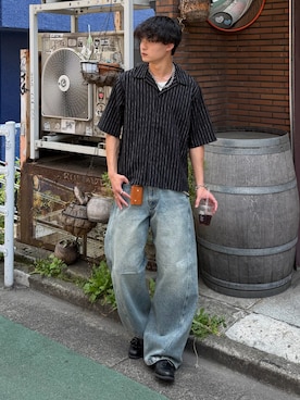 「SINSS（シンス）のアイテム」を使った、中村瑞輝(みずきち)さん（メンズ・176cm）の春コーディネート