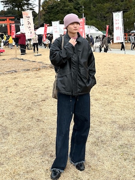 中村瑞輝(みずきち)さんの「ヴィンテージメイク オーバーサイズミリタリーブルゾン」を使ったコーディネート