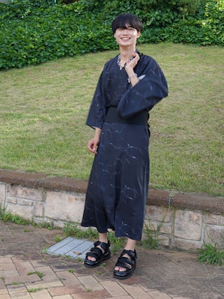 「CLEL（クレイル）の【CLEL】Air Cushion High Sole Sandal/エアークッション ハイソールサンダル（サンダル）」を使った、中村瑞輝(みずきち)さん（メンズ・176cm）の夏コーディネート
