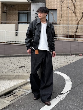 「SINSS（シンス）のアイテム」を使った、中村瑞輝(みずきち)さん（メンズ・176cm）の冬コーディネート