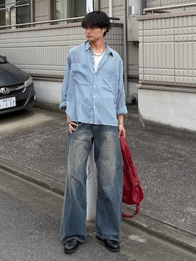 「SINSS（シンス）のアイテム」を使った、中村瑞輝(みずきち)さん（メンズ・176cm）の春コーディネート