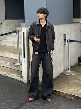 「アイテム（ウォレットチェーン）」を使った、中村瑞輝(みずきち)さん（メンズ・176cm）の秋コーディネート