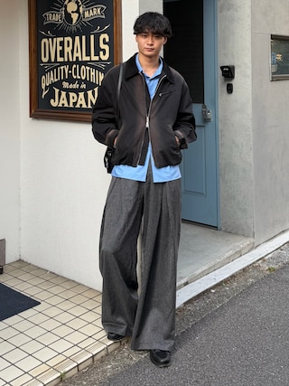 「SINSS(シンス)のMini shoulder bag /ミニショルダーバッグ(ショルダーバッグ)」を使った、中村瑞輝(みずきち)さん(メンズ・176cm)の秋コーディネート