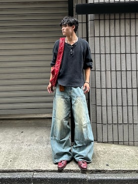 「DIESEL（ディーゼル）のアイテム」を使った、中村瑞輝(みずきち)さん（メンズ・176cm）の秋コーディネート