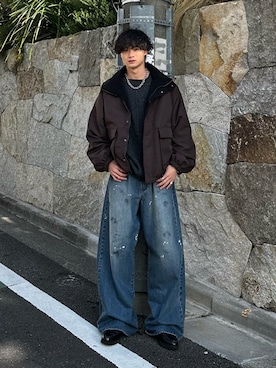 「アイテム（ファッション雑貨）」を使った、中村瑞輝(みずきち)さん（メンズ・176cm）の冬コーディネート