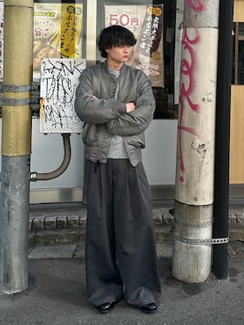 「アイテム（ジャケット/アウター）」を使った、中村瑞輝(みずきち)さん（メンズ・176cm）の冬コーディネート