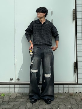 「アイテム（ブレスレット）」を使った、中村瑞輝(みずきち)さん（メンズ・176cm）の秋コーディネート