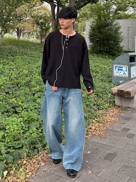 「アイテム（リング）」を使った、中村瑞輝(みずきち)さん（メンズ・176cm）の秋コーディネート