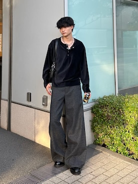 「アイテム（ネックレス）」を使った、中村瑞輝(みずきち)さん（メンズ・176cm・20代）の秋コーディネート