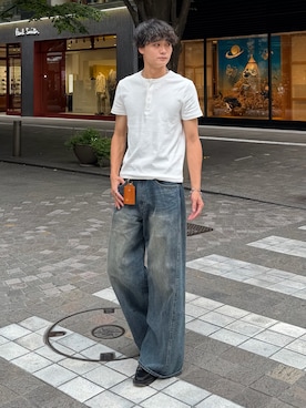 「白Tシャツ」｜中村瑞輝(みずきち)さん（メンズ・176cm）の夏コーディネート