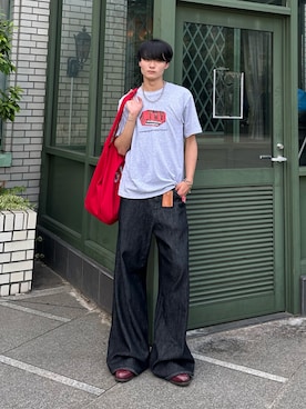 「アイテム（キーケース/キーアクセサリー、ブラウン系）」を使った、中村瑞輝(みずきち)さん（メンズ・176cm）の夏コーディネート
