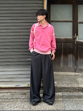 「アイテム（ポロシャツ）」を使った、中村瑞輝(みずきち)さん（メンズ・176cm）の秋コーディネート