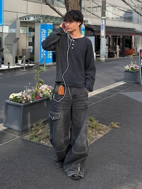 「SINSS（シンス）のアイテム」を使った、中村瑞輝(みずきち)さん（メンズ・176cm）の春コーディネート