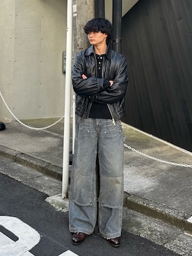 「ANDER HUNK（アンダーハンク）のアイテム」を使った、中村瑞輝(みずきち)さん（メンズ・176cm）の冬コーディネート