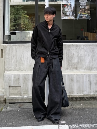 「SINSS(シンス)のCompact swing top / コンパクトスウィングトップ(ブルゾン)」を使った、中村瑞輝(みずきち)さん(メンズ・176cm)の秋コーディネート