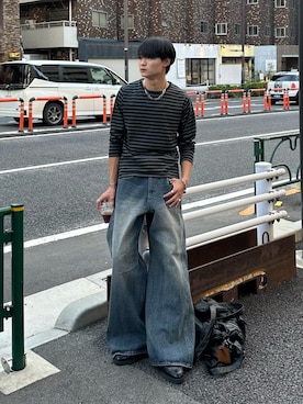 「アイテム（Tシャツ/カットソー）」を使った、中村瑞輝(みずきち)さん（メンズ・176cm）の秋コーディネート
