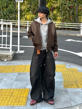 「IL BISONTE（イルビゾンテ）のアイテム」を使った、中村瑞輝(みずきち)さん（メンズ・176cm）の冬コーディネート