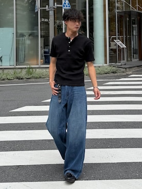 「Berwick1707(バーウィック)のアイテム」を使った、中村瑞輝(みずきち)さん(メンズ・176cm)の夏コーディネート