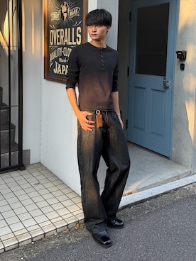 「SINSS（シンス）のアイテム」を使った、中村瑞輝(みずきち)さん（メンズ・176cm）の秋コーディネート