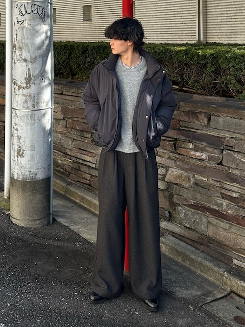 セール】Tweed three tuck wide slacks / ツイード3タックワイド
