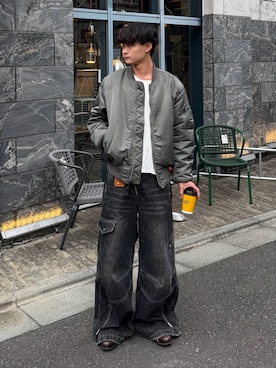 「SBG（エスビー）のアイテム」を使った、中村瑞輝(みずきち)さん（メンズ・176cm）の冬コーディネート